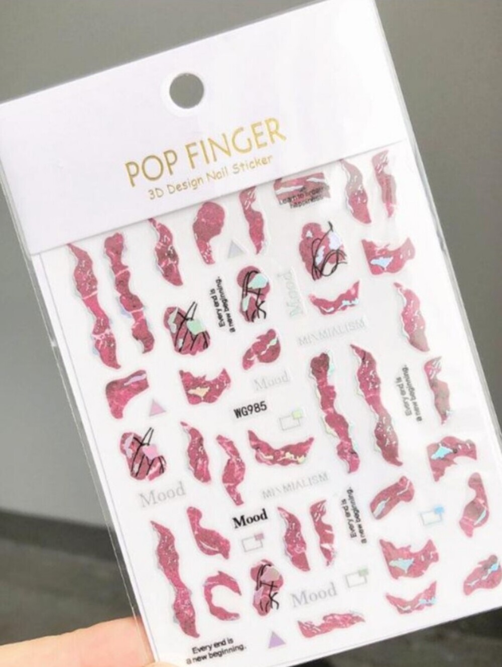 Trendy Self Adhesive Nails Art Transfer Sticker